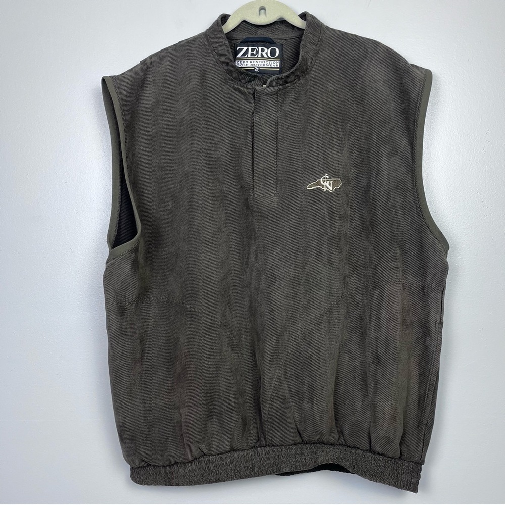 Zero Restictions Golf Outerwear Men's 1/4 Snap Polysuede Vest Size XL Activewear